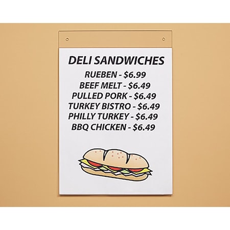 Kinter Clear Acrylic Floor Sign Holder 8-1/2 in. H X 1/4 in. W X 11 in. L 107414-ACE